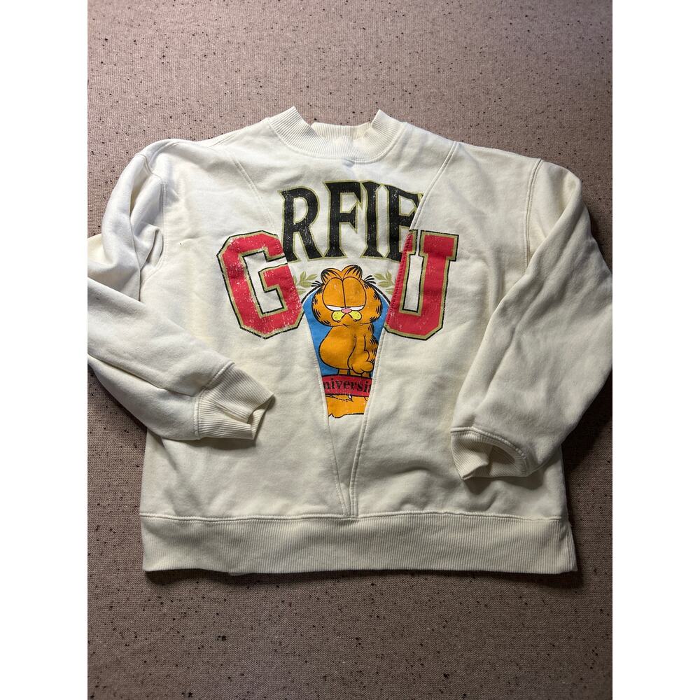 Garfield Sweatshirt Women's Small Fun Cartoon